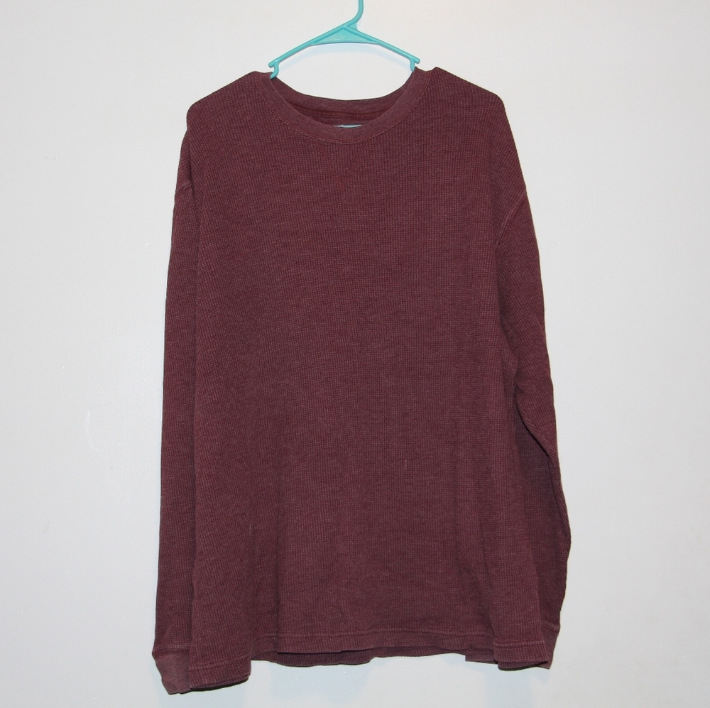 Mens St. Johns Bay Red Long Sleeve Thermal